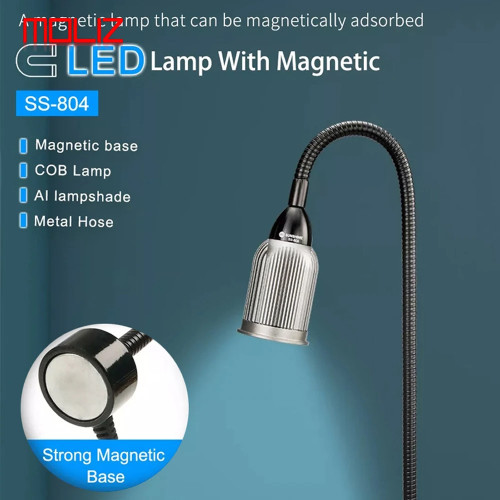 SUNSHINE SS-804 LED Light with Magnetic Base Aluminum Alloy Lampshade Portable Lamp Integrated LED Table Lamp Mini USB Desk Lamp