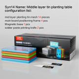 i2C Syn14 18in1 Motherboard Middle Layer Board Plant Tin Platform 3D BGA Reballing Stencil Kit for iPhone X-14 Pro Max Repair