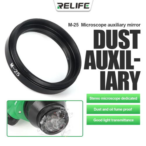 RELIFE M-25 Microscope Dustproof Lens For Repair Anti-Smoke And Protective Lens Dust-proof Iens Oil-proof Iens Glass Lens