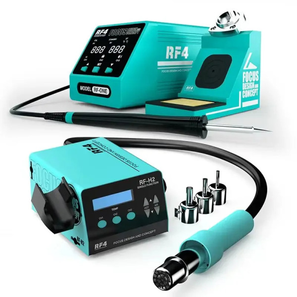 RF4 RF-H2 Hot Air Gun Rework Station LED Digital Soldering Station Electric Soldering Iron Phone PCB IC BGA Welding Repair Tools