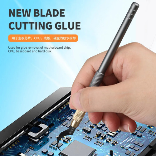 Kaigexin CPU Glue Removal Blade Set Tools Kit KGX D11A D11B D11C Motherboard Chip Shovel Carving Tools Chip Scraper Pry Knife