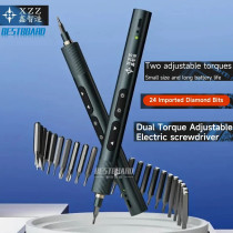 XZZ ES24 Electric Sdrewdriver Dual Torque Adjustable 24 imported Diamond Bits for Mobile Phone Opening Repair Tools Set