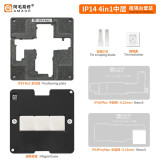 Amaoe Motherboard Mid-Frame BGA Reballing Stencil Platform For iPhone X/11/12/13/14/15Pro MAX Middle Layer Planting Tin Template