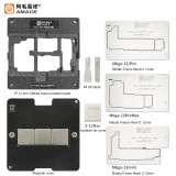 Amaoe Motherboard Mid-Frame BGA Reballing Stencil Platform For iPhone X/11/12/13/14/15Pro MAX Middle Layer Planting Tin Template