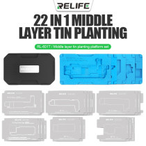 RELIFE RL-601T 22 in 1 Mid-Layer Planting Tin Template For iPhone X~11- 15 Pro Max Mini Motherboard BGA Reballing Stencil
