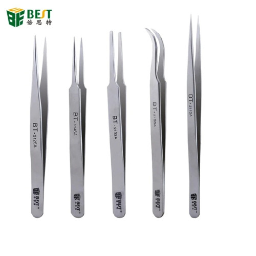 BEST High Quality Custom Pointed Straight Curved High Class Smart Matte Tweezer For Mobile Phone Motherboard BGA Repair Tools