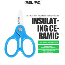 Relife RL-102A Mini Insulated Ceramic Scissors Non-conductive High Temperature Resistant For Mobile Phone Maintenance