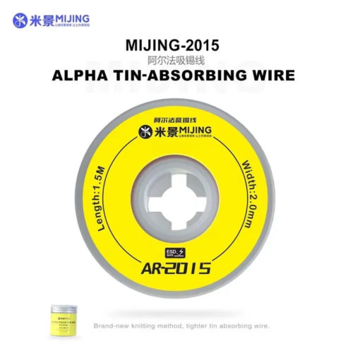 MiJing Alpha Tin-Absorbing Wire AR-2015 AR-2020 5pcs One Pack Mobile Motherboards Chips Cleaner Repair Tool