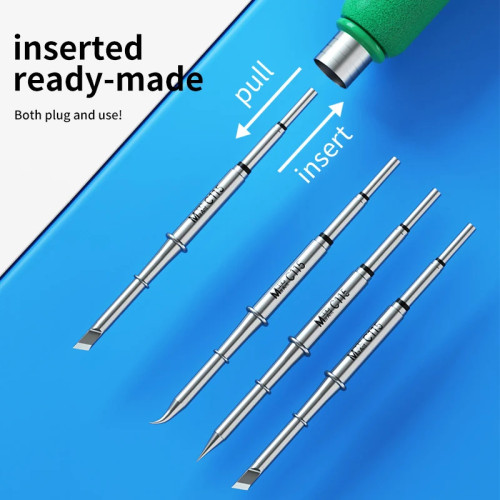 MaAnt C115 Series Soldering Iron Tips T115 Handle Heating Core For OSS Qianli GVM Sugon Soldering Station Repaclement Parts Full Set 3pcs