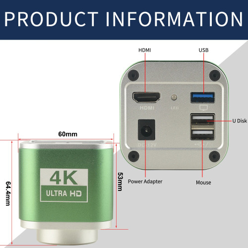 4k HD Industrial Camera HDMI/USB Synchronous Output of 8.3 Million Pixels with Measurement Software