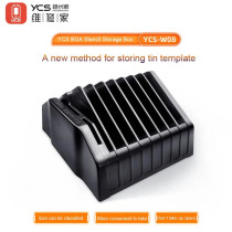 YCS-W08 BGA Stencil Storage Box For Mobile Phone Motherboard IC Chip Rework Tin Planting Steel Mesh Template Store Holder Tool