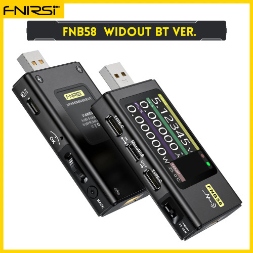 FNIRSI-FNB58 USB Tester Voltmeter Ammeter TYPE-C Fast Charge Detection Trigger Capacity Measurement Ripple Measurement