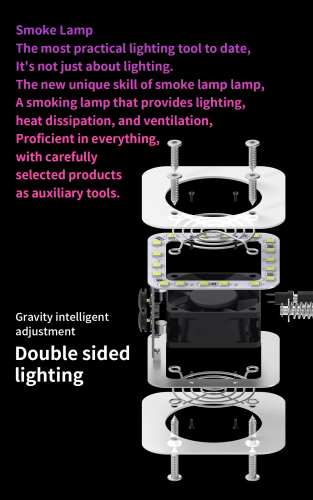 MECHANIC Table Clamp Welding Smoking Instrument EU/US Plug Exhaust Fume Fan 3 Colors Adjustable LED Light Soldering Equipment