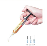 Aluminum alloy Injector Dispensing For Solder Paste Flux Grease Welding Oil Repair Assistant Replacement Glass Syringe