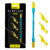 B&R Metal Scalpel Knife Kit Cutter Engraving Craft Carving Knives Multifunctioal Blades Phone PCB Stencil Repair Hand Tool