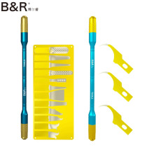 B&R Metal Scalpel Knife Kit Cutter Engraving Craft Carving Knives Multifunctioal Blades Phone PCB Stencil Repair Hand Tool