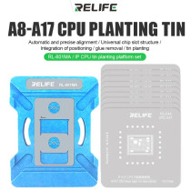 RELIFE RL-601MA A8~A17 CPU BGA Magnetic Reballing Fixture For iPhone 6~15Pro MAX IC Chip Tin Template Soldering Stencil Platform