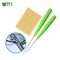 BST-66 3 in 1 Jump Wire Patching Soldering Tools PCB Motherboard Solder Point with 2pcs Stainless Glue Remove Scraper Needles