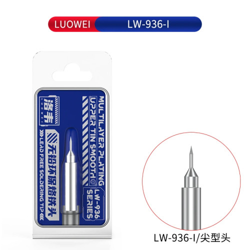 Luowei LW-936 Universal Fast Heating Iron Head Internally Heated Welding Tip Pointed-nose Welding Head Elbow tools sets