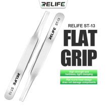 RELIFE ST-13 Precision Non-magnetic Flat-head Tweezers Are Used for Mobile Phone Integrated Circuit Repair and Production Tools