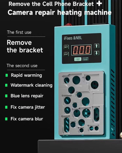 ifixes and NBL IN16 2 in 1 Dismantle the Bracket and Camera Repair Heating Platform for iphone 7-14pm Camera