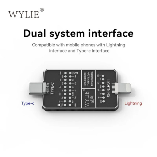 WYLIE Detachable Mobile Phone Tail Plug Test Fast Charge Board For IPHONE Android Lightning TYPE-C No charging Fault Detection