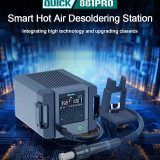 QUICK 861 Pro Smart Hot Air Desoldering Station BGA SMD Rework Station Voice Control Smart PID Heat Gun Desoldering Repair Tool
