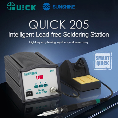 Quick 205 Intelligent High Frequency ConstantTemperature Soldering Station High Frequeney Heating Rapid Recovery Digital Display