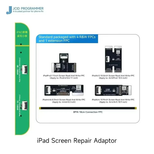 JC V1S PRO Screen Repair Tester 1pcs 8-13 receiver board and 1pcs dot projector flex cable for iPad Pro3/4 and 5pcs films