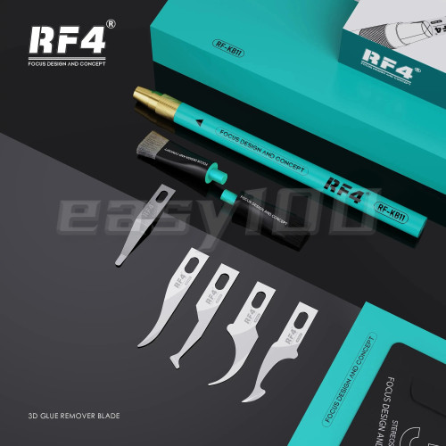 RF4 RF-KB11 3D Tin Scraping Blade/ Anti-Static Glue Removal Brush Motherboard IC Chip NAND CPU Layered Welding Pad Clean Tool