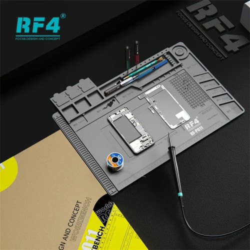 RF4 RF-PO11 450*298mm Antistatic Heat Insulation Pad for Phone Maintenance Motherboard IC Chips Soldering Repair Mat
