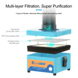 SUNSHINE SS-6604 Mini Fume Extractor Powerful Efficient Purification 3 Layer Filter Dust Purification System for Phone Repair