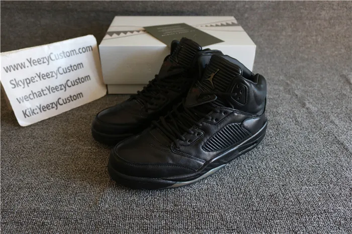 Authentic Air Jordan 5 All Black
