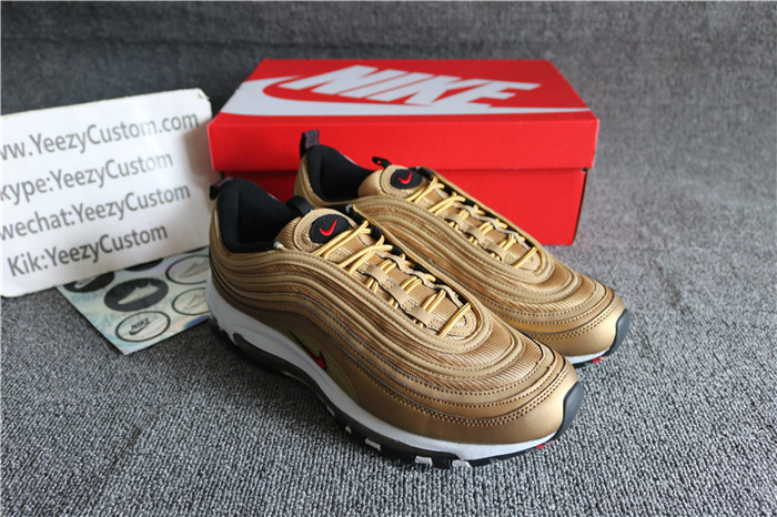 Authentic Nike Air Max 97 OG gold Metallic Gold