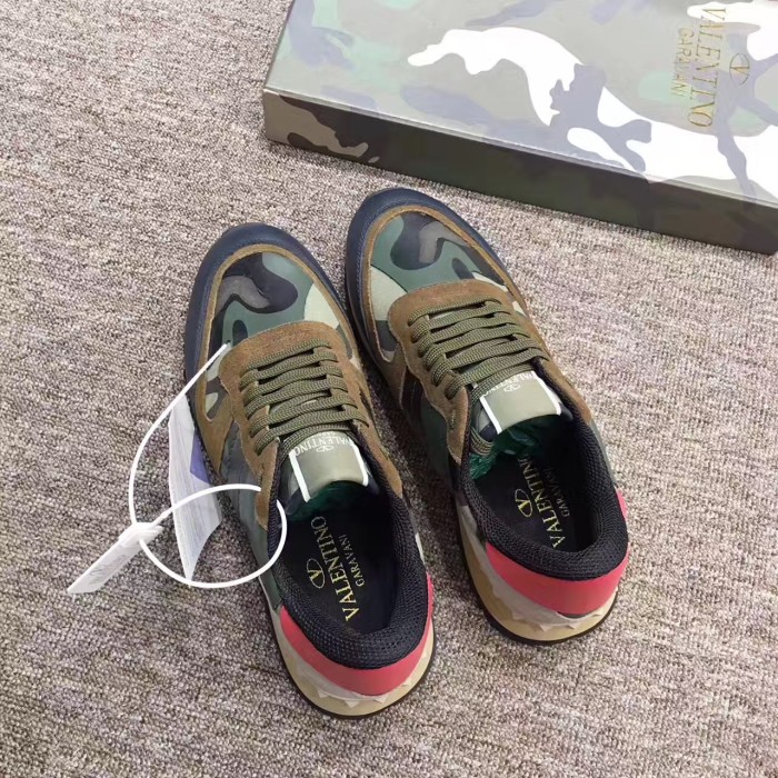 Valentino Studded Suede & Nylon Men and Women Sneakers-025