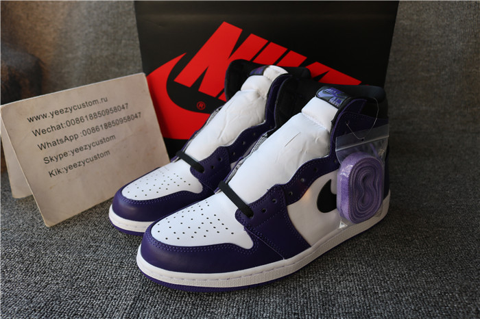 Authentic Nike Air Jordan 1 Court Purple 2020