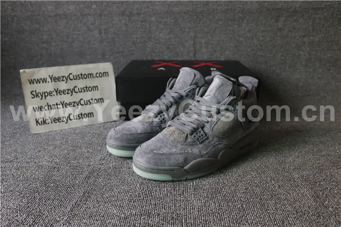 Authentic KAWS X Air Jordan 4 Cool Grey