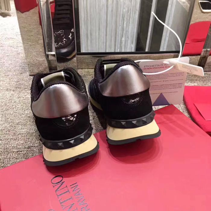 Valentino Rockstud Lace&Suede Women Sneakers-008