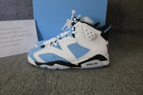Authentic Air Jordan 6 UNC White
