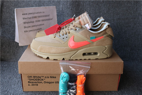 Authentic Nike Air Max 90 Off White X Desert Ore