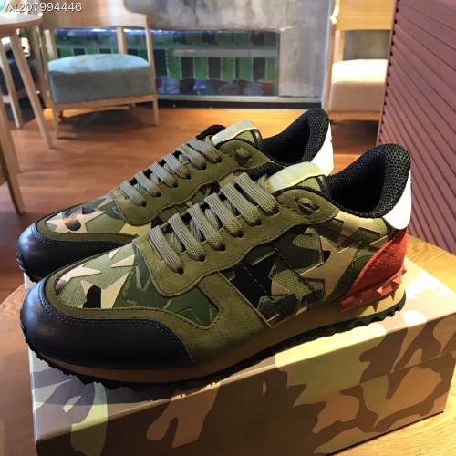 Valentino Studded Suede & Nylon Men and Women Sneakers-058