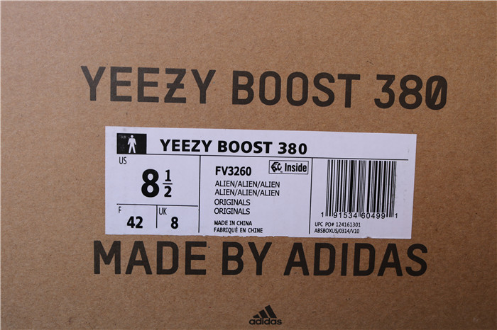 Authentic Adidas Yeezy Boost 380 Alien Men shoes