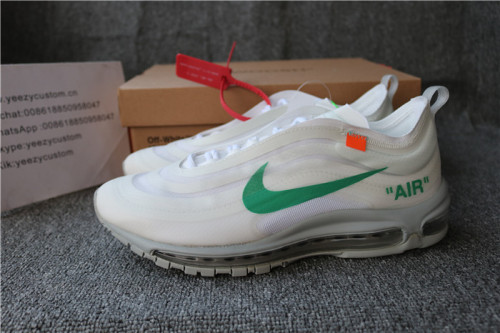 Authentic Nike Air Max 97 Off White OG White Green