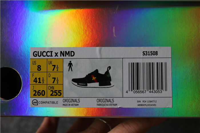 Authentic Adidas NMD R1 Primeknit X Gucci Bee Black