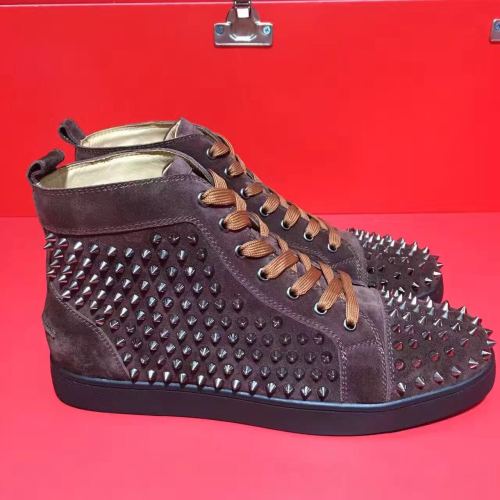 Super High End Christian Louboutin Flat Sneaker High Top(With Receipt) - 0046