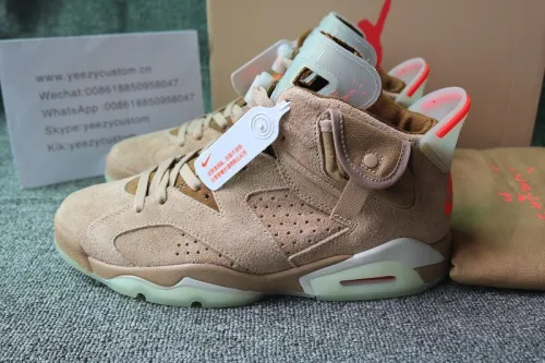 Authentic Travis Scott X Air Jordan 6 British Khaki