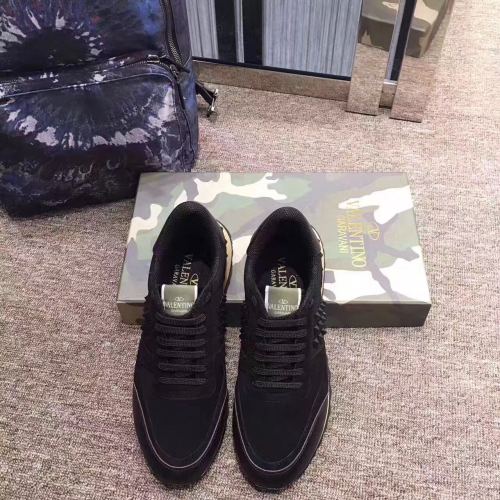 Valentino Studded Suede & Nylon Men and Women Sneakers-009