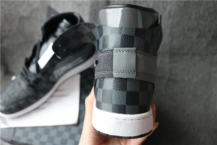 Authentic Air Jordan 1 Off White X LV GREY