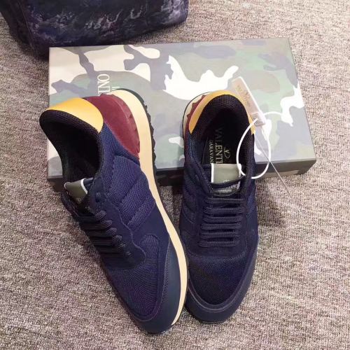 Valentino Studded Suede & Nylon Men and Women Sneakers-004