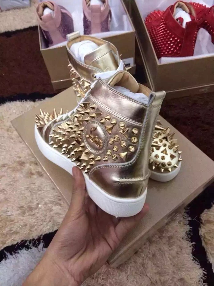 Super High End Christian Louboutin Flat Sneaker High Top(With Receipt) - 0164